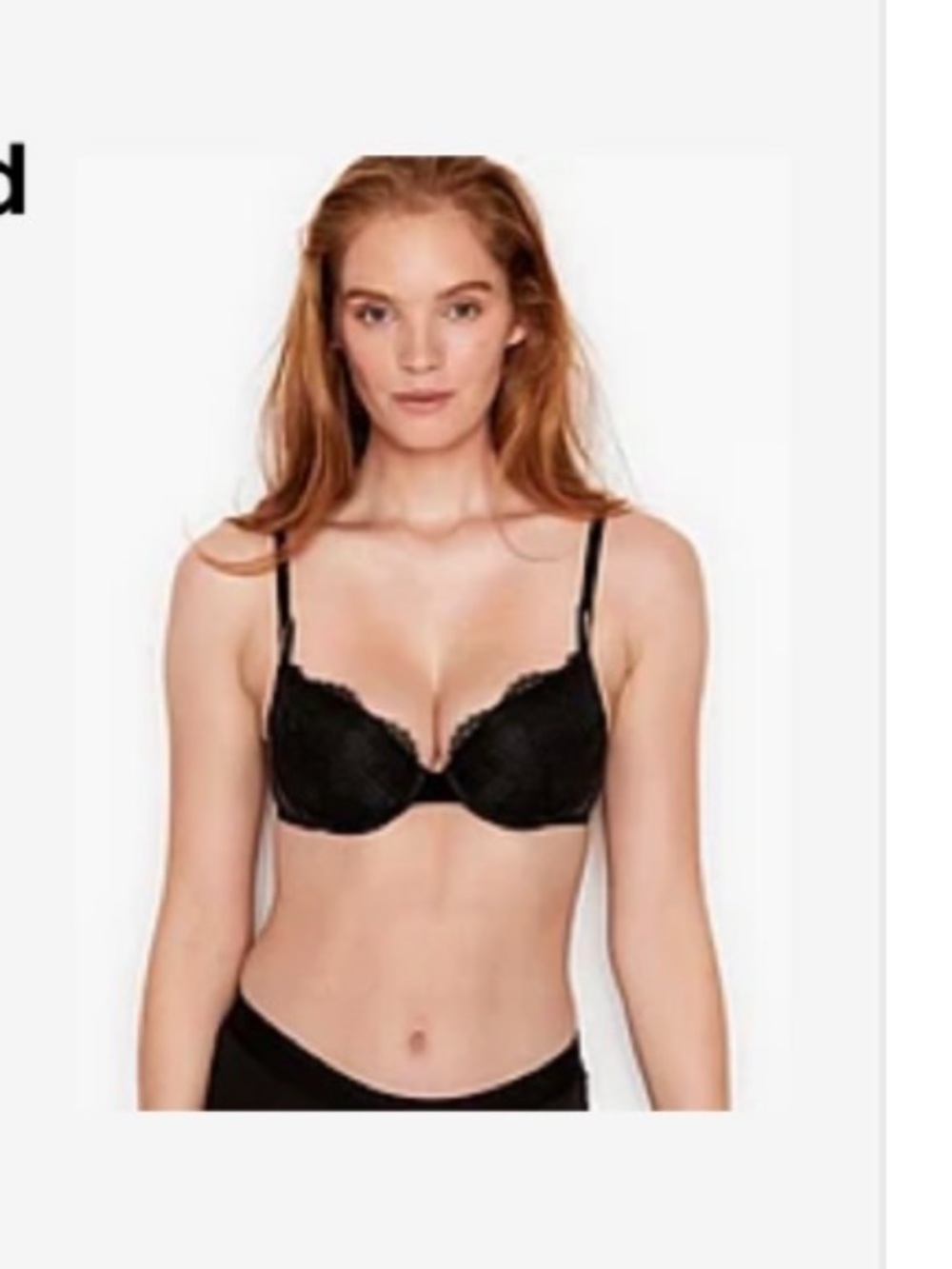 Victoria’s Secret Sexy Tee Lightly Lined Velvet Demi Bra 32DD